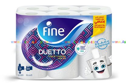 Fine Comfort Toilet Paper 200 Sheets 2 Plies Pack of 24 Roll