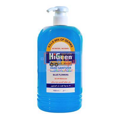 Picture of HiGeen Hand Sanitizer, Blue flowers, 1000 ml  
