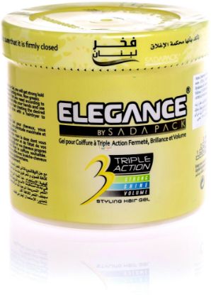 Picture of Elegance Triple Action Hair Styling Gel, Yellow  , 1000 ml