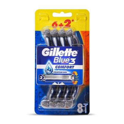 Picture of Gillette Blue3 Comfort Razor Promo Pack (6+2) pcs Free