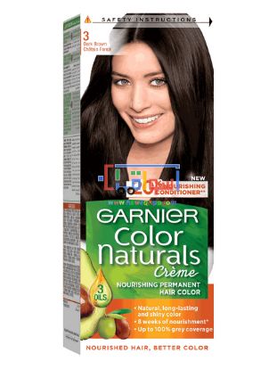 Picture of  GARNIER Color Naturals creme nouorishing Permanent Hair  Dark brown  Color 3