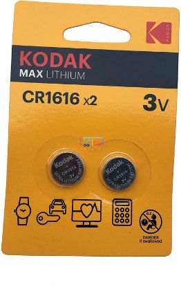Picture of KODAK CR1616 Lithium Coin Battery, 2 Pack