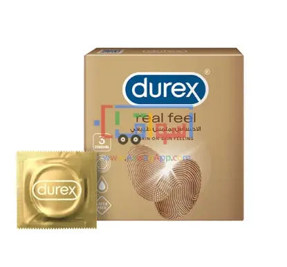 Picture of Real Feel Condoms For Men Skin On Skin Feeling 3 Pieces